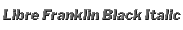 Libre Franklin Black Italic 