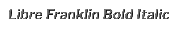 Libre Franklin Bold Italic 