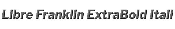 Libre Franklin ExtraBold Italic 