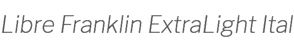 Libre Franklin ExtraLight Italic 