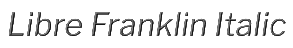 Libre Franklin Italic 