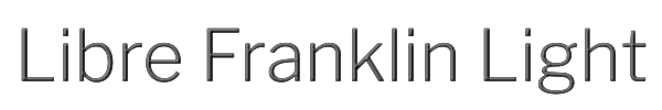 Libre Franklin Light 