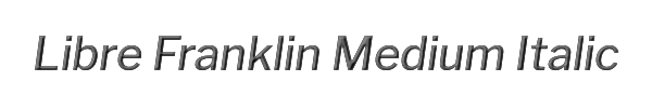 Libre Franklin Medium Italic 