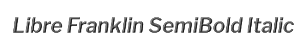 Libre Franklin SemiBold Italic 