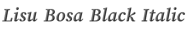 Lisu Bosa Black Italic 