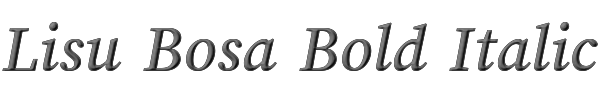 Lisu Bosa Bold Italic 