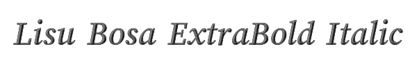 Lisu Bosa ExtraBold Italic 