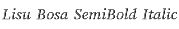 Lisu Bosa SemiBold Italic 
