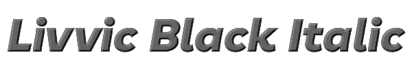 Livvic Black Italic 