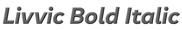Livvic Bold Italic 