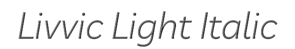Livvic Light Italic 