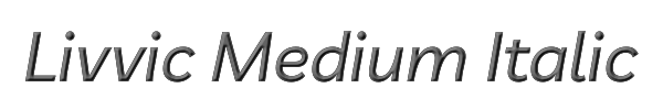 Livvic Medium Italic 