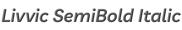 Livvic SemiBold Italic 