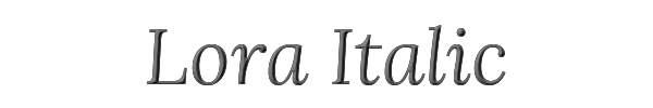 Lora Italic 