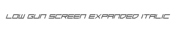 Low Gun Screen Expanded Italic 