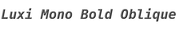 Luxi Mono Bold Oblique 