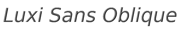 Luxi Sans Oblique 
