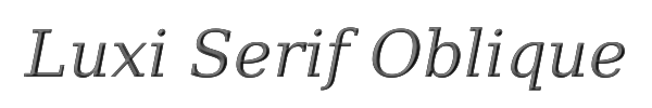 Luxi Serif Oblique 