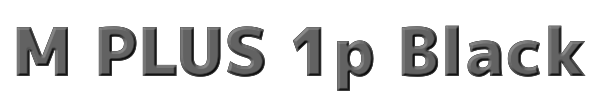 M PLUS 1p Black 
