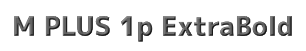M PLUS 1p ExtraBold 