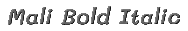 Mali Bold Italic 