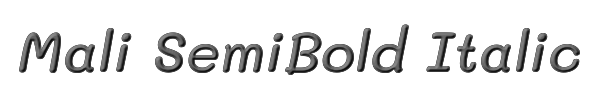 Mali SemiBold Italic 