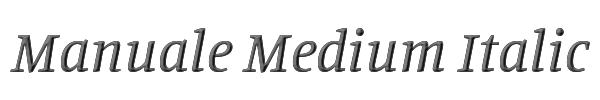 Manuale Medium Italic 