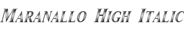 Maranallo High Italic 