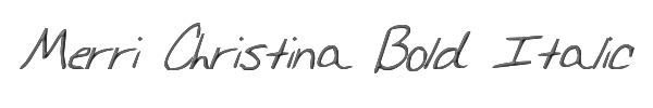 Merri Christina Bold Italic 