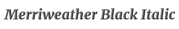 Merriweather Black Italic 