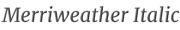 Merriweather Italic 