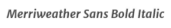 Merriweather Sans Bold Italic 