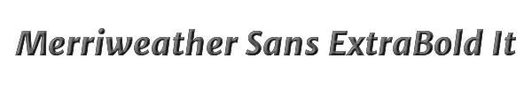 Merriweather Sans ExtraBold Italic 