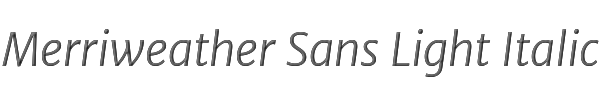 Merriweather Sans Light Italic 