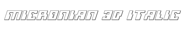 Micronian 3D Italic 