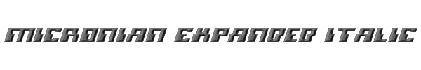 Micronian Expanded Italic 