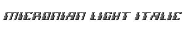 Micronian Light Italic 