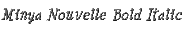 Minya Nouvelle Bold Italic 