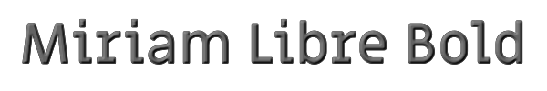 Miriam Libre Bold 