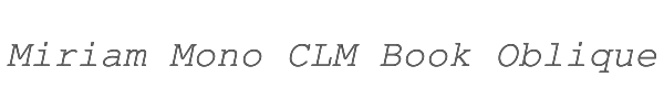 Miriam Mono CLM Book Oblique 