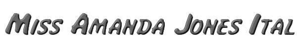 Miss Amanda Jones Ital 