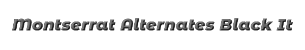 Montserrat Alternates Black Italic 