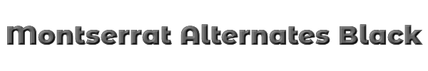 Montserrat Alternates Black 