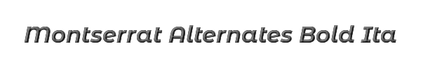 Montserrat Alternates Bold Italic 