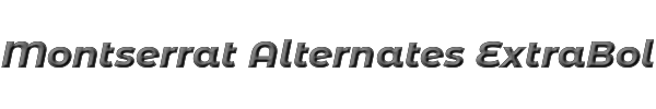 Montserrat Alternates ExtraBold Italic 