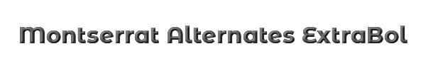 Montserrat Alternates ExtraBold 