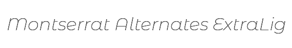Montserrat Alternates ExtraLight Italic 