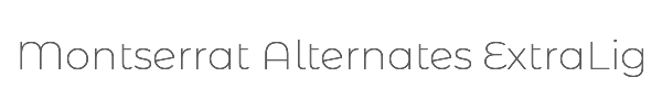 Montserrat Alternates ExtraLight 