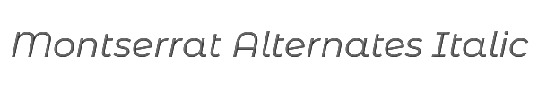 Montserrat Alternates Italic 
