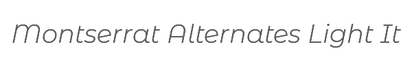 Montserrat Alternates Light Italic 